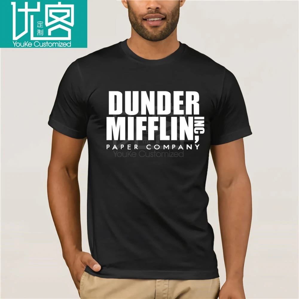 Футболка офис ТВ шоу Дандер Mifflin бумажная Мужская футболка|Мужские футболки| |