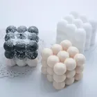 3D кубические подсвечники для торта, геометрические принадлежности, силиконовая форма для мусса, формы для воска, изготовление ароматизированных свечей