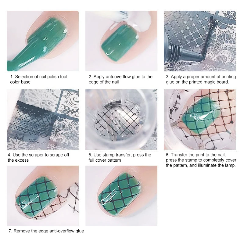 8 мл Лак для дизайна ногтей резиновый шланг шаблон печати лак металлическая