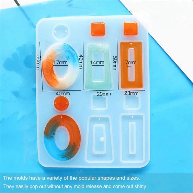 

4PCS Earring Resin Molds,Jewelry Epoxy Resin Molds, for Women Girls DIY Earrings, Resin Jewelry, Pendant Craft