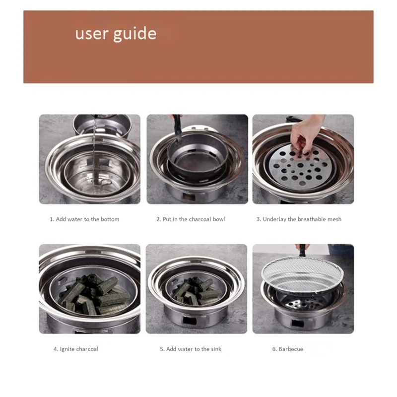 

Barbecue Indoor Smokeless Stove, Desktop Grill, Indoor Grill, Outdoor Camping Portable Charcoal Grill