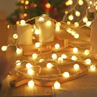 Светодиодная гирлянда с шариками длиной 1,5 м, гирлянда, Рождественские огни, 10 светодиодный ных гирлянд, осветительная гирлянда с шариками-пузырями, рождественские украшения