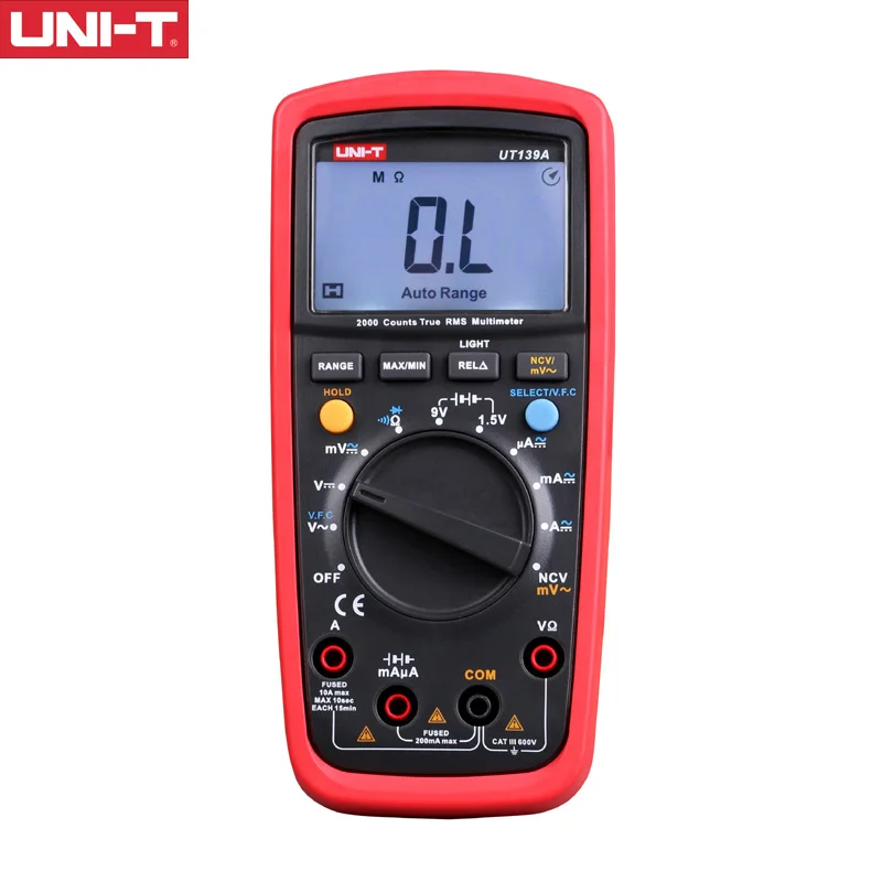 

UNI-T Digital Multimeter UT139S UT139E UT139C UT139B UT139A True RMS LPF Low Pass Filter LoZ AC DC V A Temperature Res Freq Test