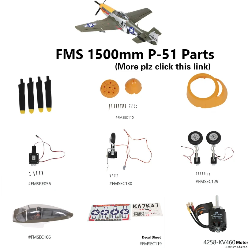 fms 1500 мм 15 м p51 p 51 mustang запчасти кок возду