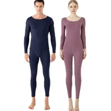 Fakuntn conjuntos de roupa interior térmica sem costura duas peças terno topo calças treino quente intimates em forma de conjunto roupas masculinas femininas (2)