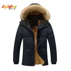Мужская зимняя флисовая куртка с толстым меховым воротником, парки с капюшоном, верхняя одежда, модные теплые пальто, Мужская шерстяная подкладка, ветрозащитная Мужская парка Casaco