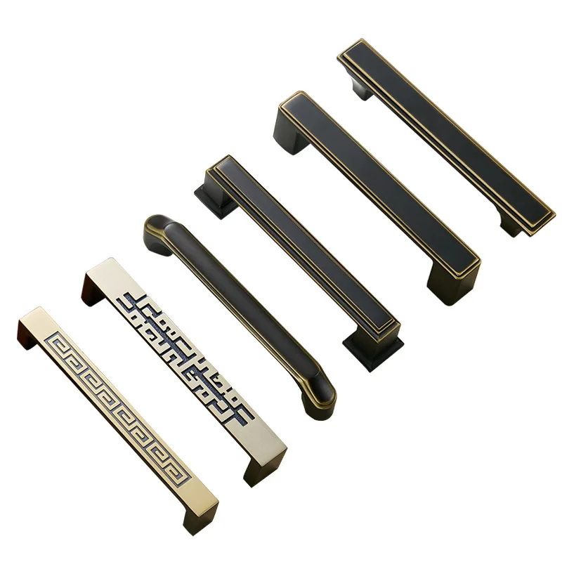 Ручка для шкафа латунный бронзовый квадратный ящик кухонная ручка инструментов |