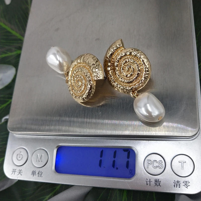 Vintage earrings 2020 Shell Pearl Brincos Aesthetic accessorie Jewellery boho New za women Fashion Gold stud Retro | Украшения и