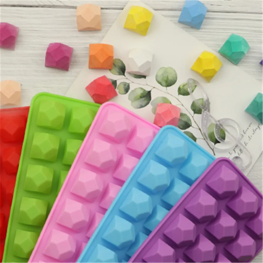 Силиконовая Алмазная форма для выпечки шоколада торта мыла льда кубического