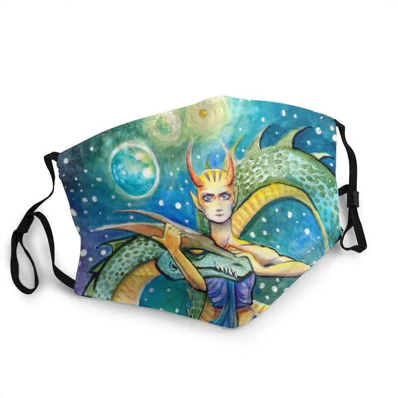 

Моющаяся маска для рта с китайским драконом, мифологическое легендарное существо, защитная маска против смога, респиратор, маска для рта