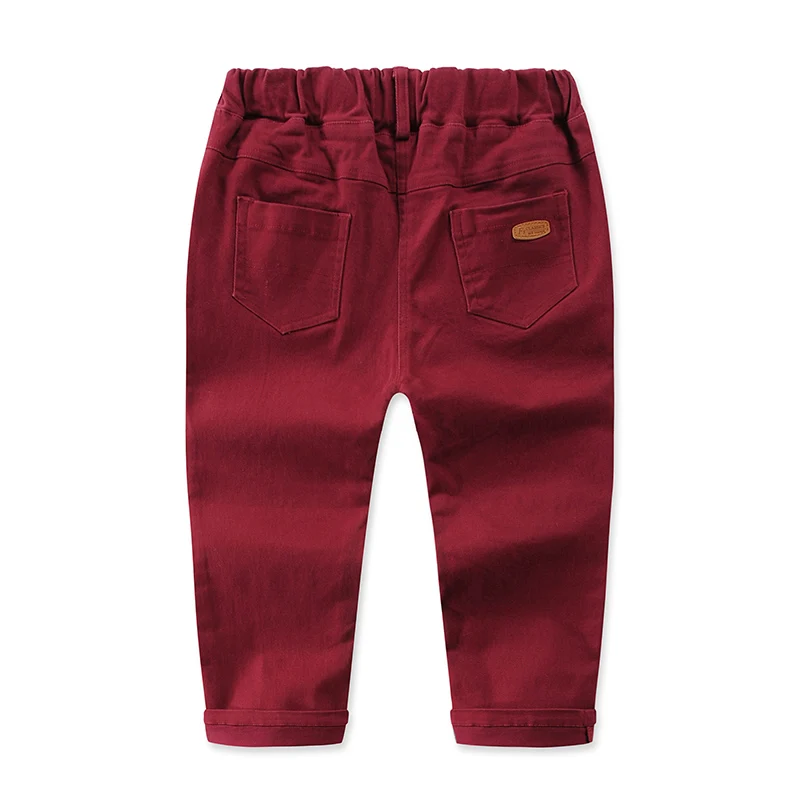 Новые детские штаны классические повседневные хлопковые однотонные брюки