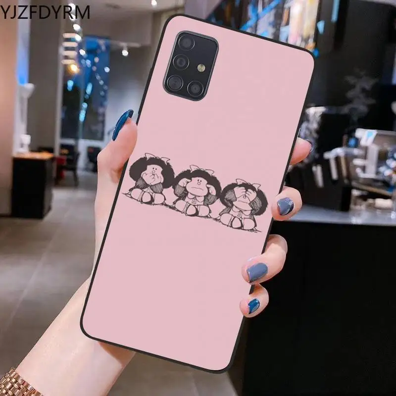 

Mafalda Hot Sale Fitted Phone Case for Samsung S20 plus Ultra S6 S7 edge S8 S9 plus S10 5G lite 2020