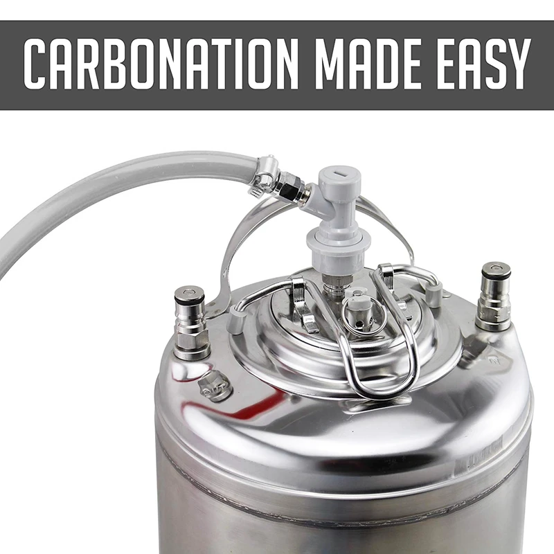 Replacement Stainless Steel Carbonation Keg Lid Home Brew Beer Making Tool with 0.5 Diffusion Stone and Line |