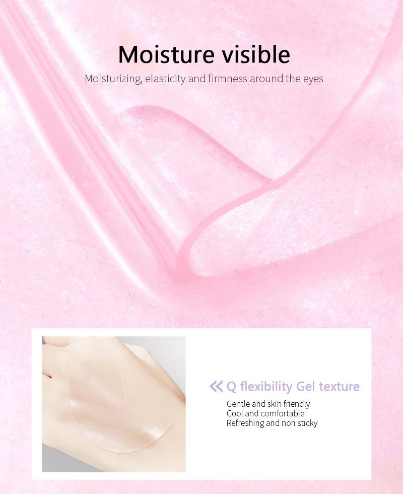 

60PCS Eye Mask Patch Pink Collagen Moisturizing Anti-wrinkle Remove Dark Circles Eternal Hydrogel Sleeping Gel Patch TSLM1