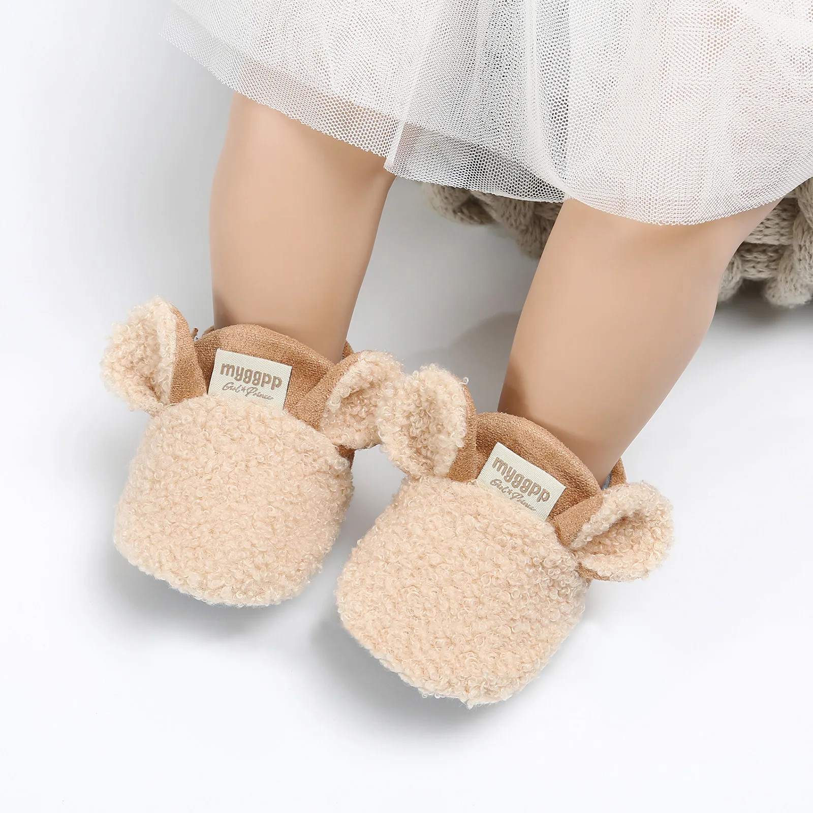 

Shoes Toddler Newborn Baby Crawling Shoes Boy Girl Lamb Slippers Prewalker Trainers Fur Winter Animal Ears First Walker Trainers