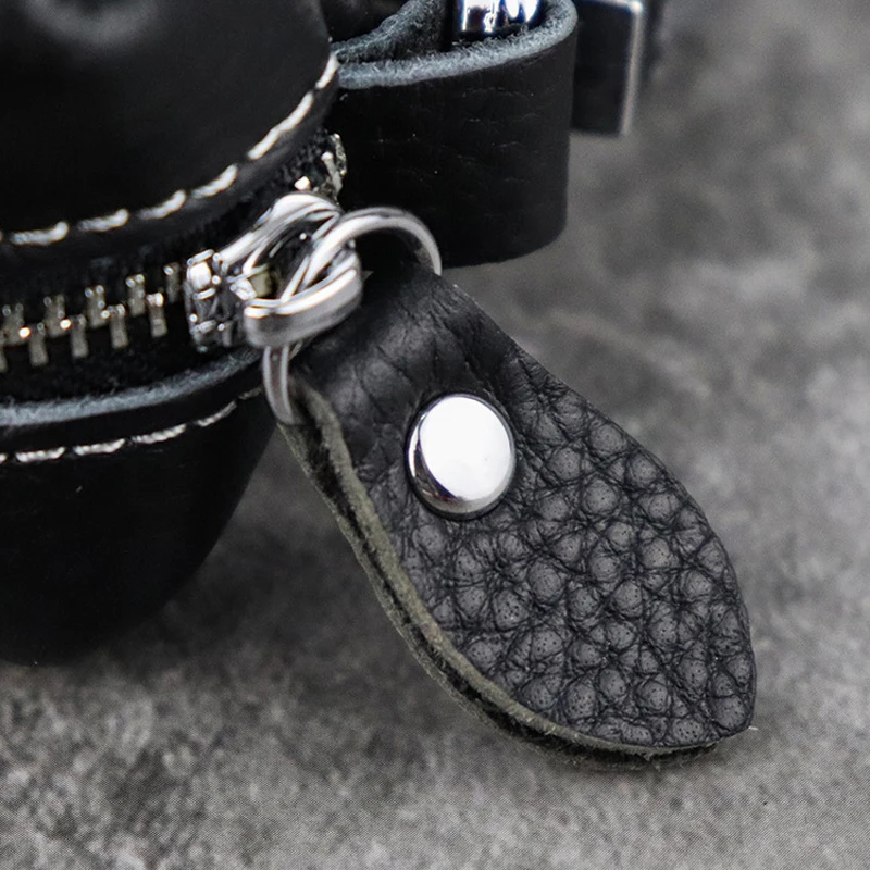Genuine Leather Car Key Protection Case Men Keychain Coin Purse Casual Housekeeper Holders Zipper Key Covers Wallet Unisex