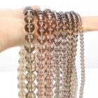 Бусины из гладкого коричневого стекла, 4681012 мм, для самостоятельного изготовления ювелирных изделий