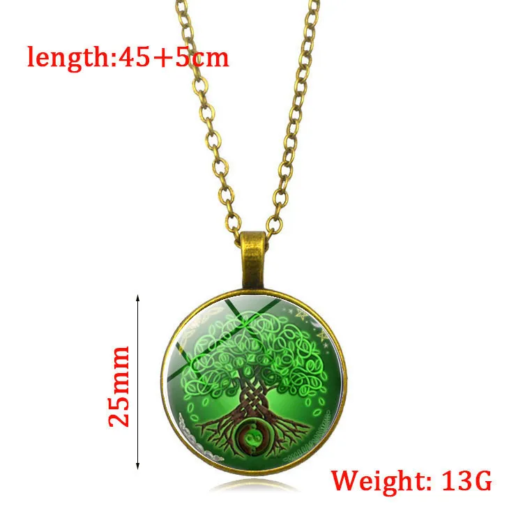 Ожерелье с подвеской Дерево жизни кабошон фото женское модное ювелирное изделие