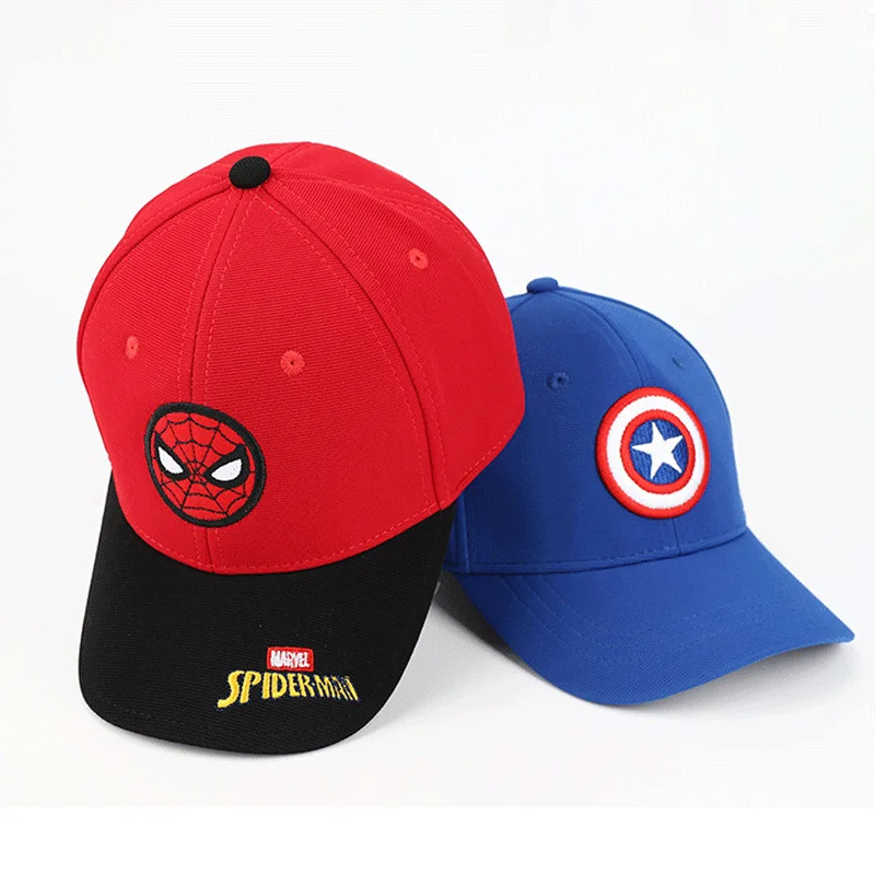 

Disney 2021 new children's cartoon hat boys and girls sunshade baseball cap hip hop sun hat Marvel Comics series baby hat