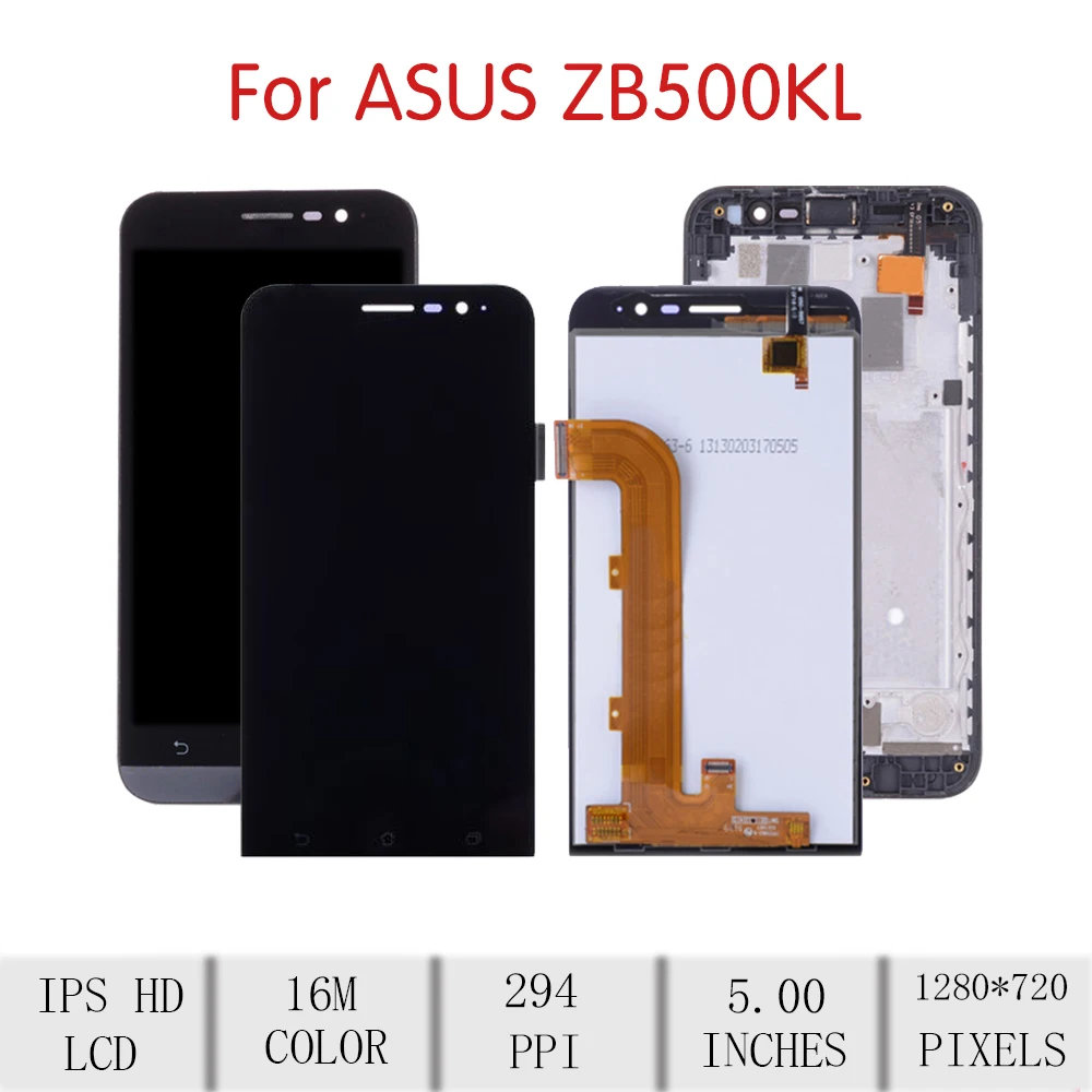 ORIGINAL For ASUS Zenfone Go ZB500KL LCD Touch Screen Digitizer Assembly Asus zb500kl Display with Frame Replacement X00AD | Мобильные