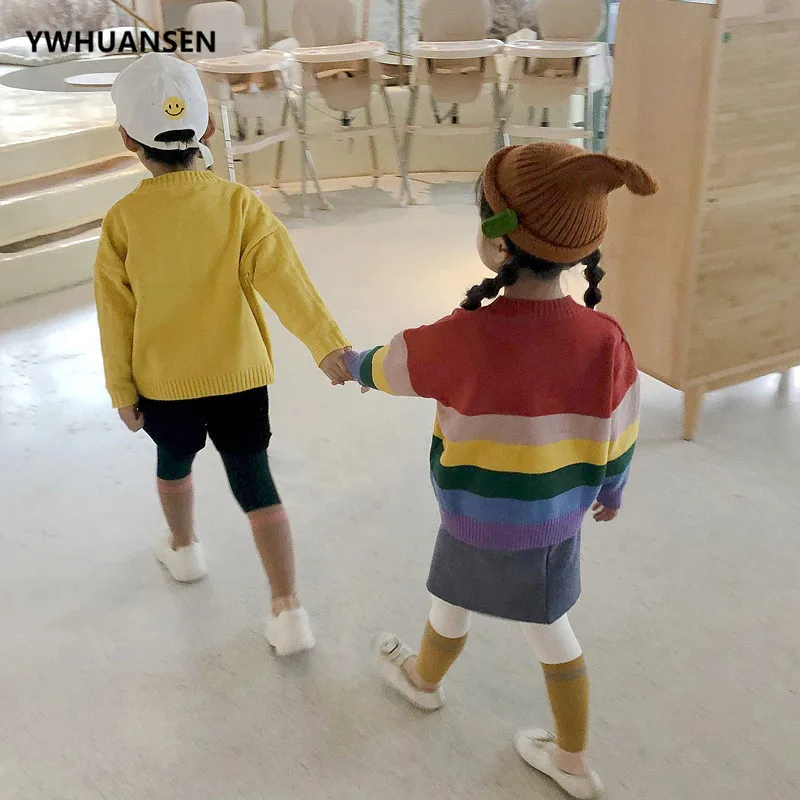 Новинка 2019 брендовые Детские леггинсы YWHUANSEN в Корейском стиле осенне зимние
