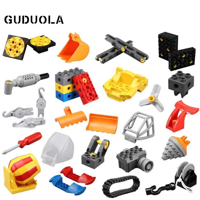 Bloques de construcci&oacute;n de anzuelos de elevaci&oacute;n para ni&ntilde;os, piezas de bloques grandes L036, juguetes creativos de vapor, piezas para ni&ntilde;os, 2 unidades por lote-4