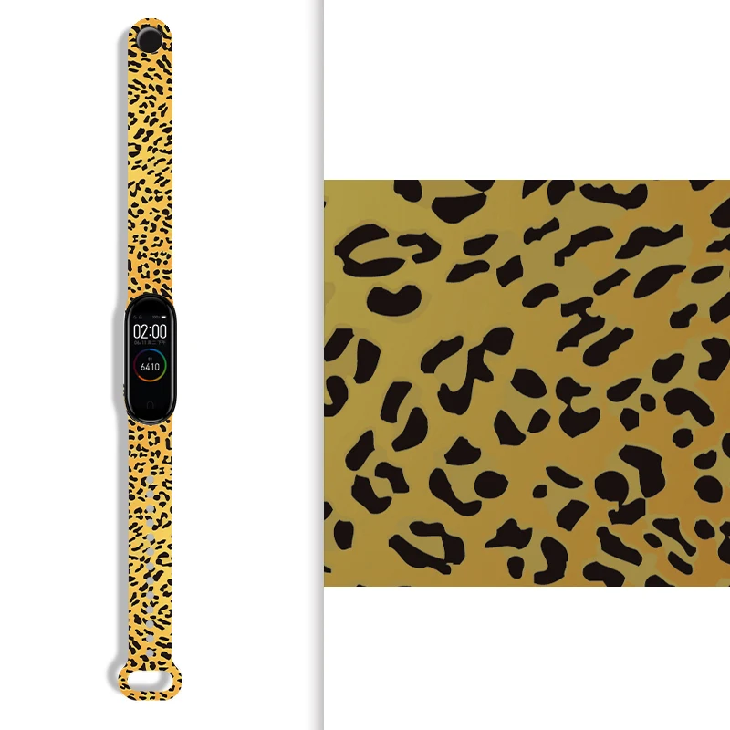 for Xiaomi Miband 3 4 5 6 Colorful Graffiti pattern Waterproof Silicone Strap Replacement xiaomi mi band 5 strapmi band 4