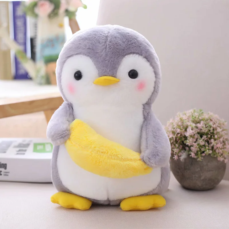 Banana 25/45 см стильная футболка с изображением персонажей видеоигр держа фруктовый Пингвин Мягкие плюшевые игрушки Животные успокаивающий детский куклы для девочек любителей подарок на день рождения - Цвет: Banana
