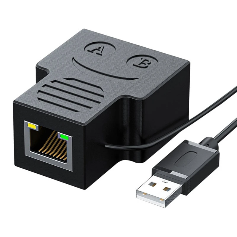 

Rj45/8p8c for Net works Tee Head Computer Cable Adapter One Point Two Switch