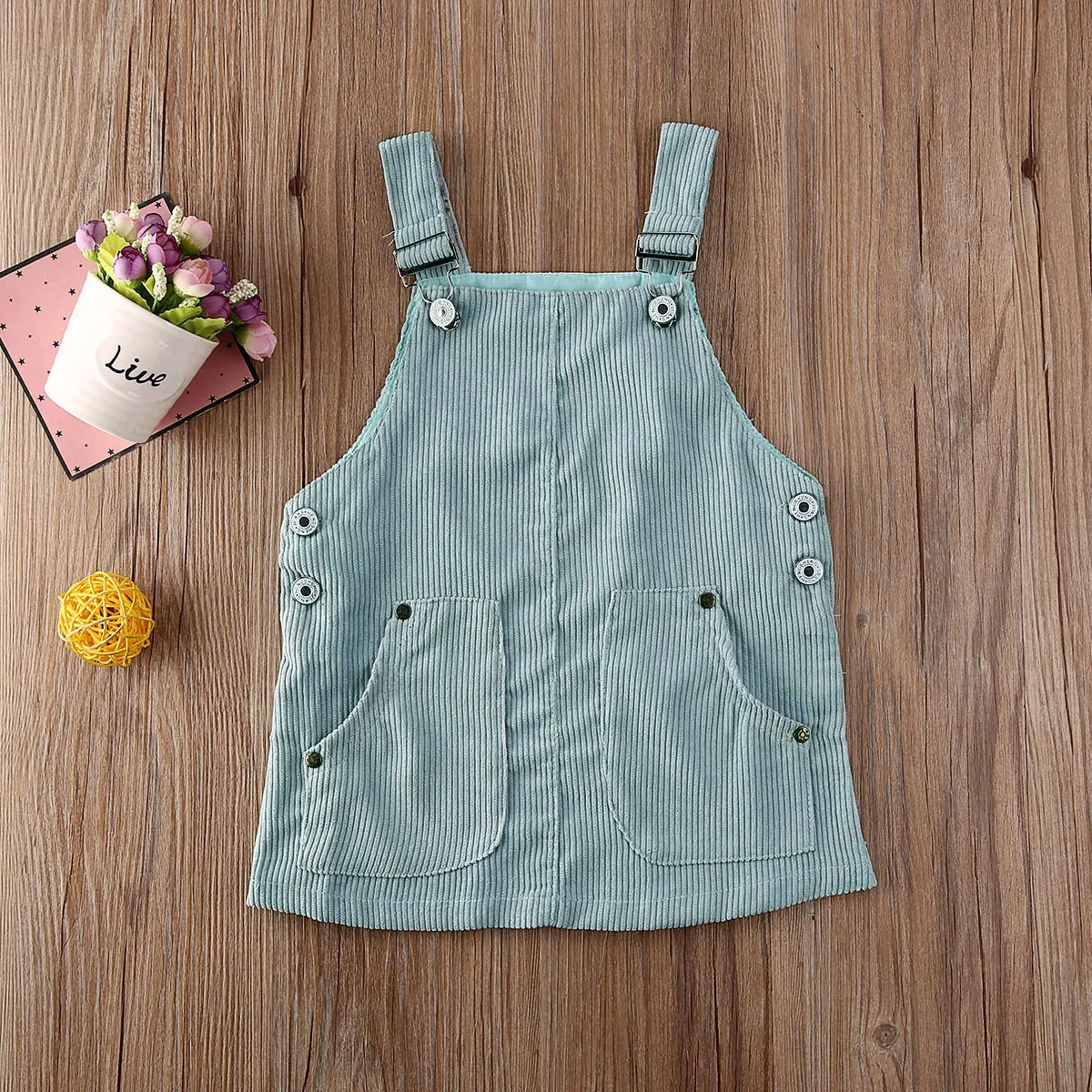 0-5Y Kids Girls Solid Color Corduroy Suspender Dress Overalls Baby Summer Autumn Clothes Children Sleeveless Casual Loose | Детская