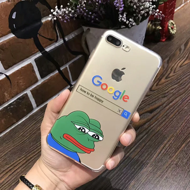 Ультратонкий чехол для iphone 8 7 6 6S Plus SE 2 2020 милый мягкий прозрачный Забавный Чехол