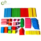 Деревянные Учебные пособия по математике Монтессори, Счетные палочки, фишки геометрической формы, 3D геометрические блоки, математические игрушки для детей GYH