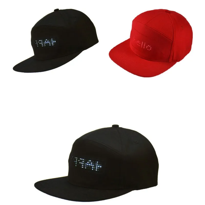 Крутая светодиодная смарт крышка управляемая приложением экран дисплея шляпа