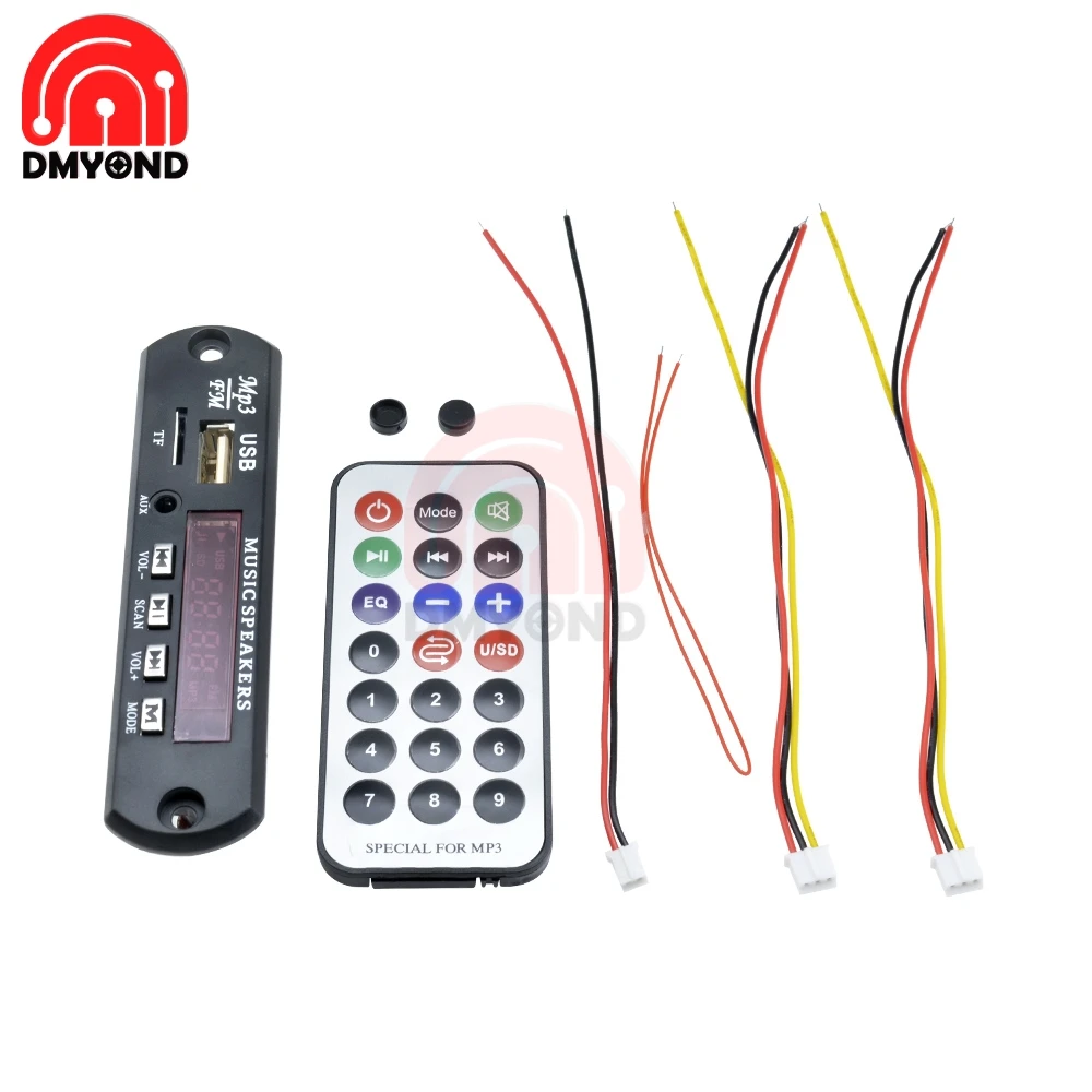 DC 5V 12V светодиодный Car FM Bluetooth MP3 Plaer звуковая карта декодер плата модуль для