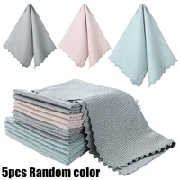 5pcs kitchen towel cleaning cloth for window glass car floor rags bowl dish ceramic tile wipe duster home cleaning tool