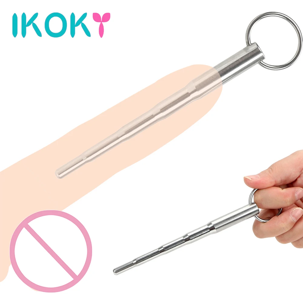 IKOKY мастурбатор катетеры звуковые секс игрушки из нержавеющей стали для мужчин