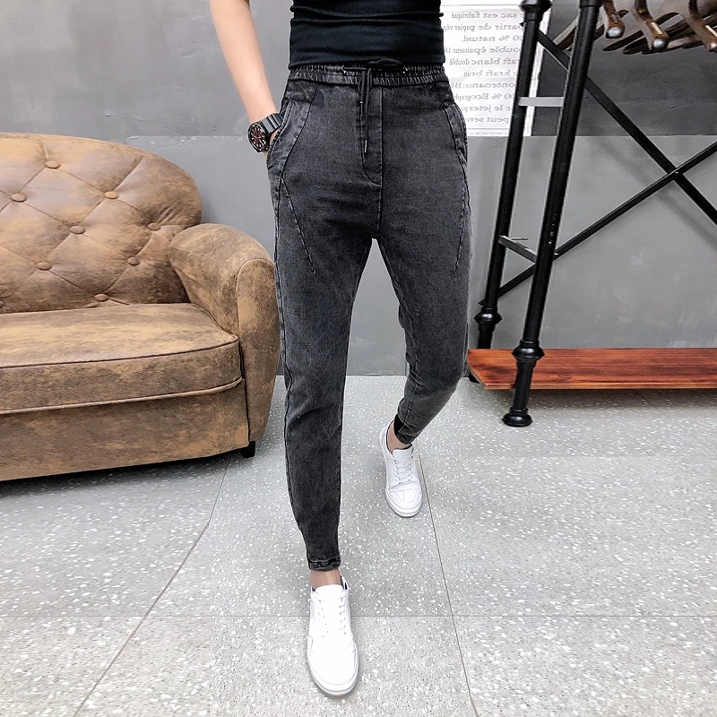 Универсальные мужские джинсы горячая распродажа модные серые повседневные