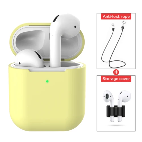 3 шт./Набор для Apple AirPods 2 Беспроводное зарядное устройство защитный силиконовый чехол Аксессуары