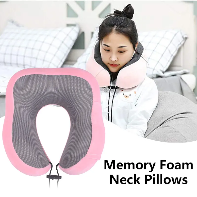 U образная подушка для шеи медленный отскок пены памяти средства ухода за кожей