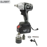 domerit new electric impact wrench 20v brushless wrench li ion battery hand drill installation power tools with 20v battery