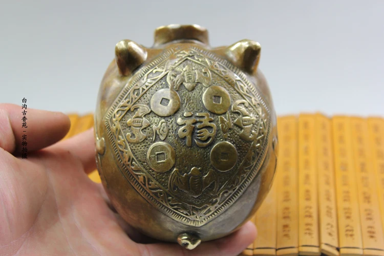 12 см китайского зодиака Фортуна Медь свинья коллекция высококлассные домашний