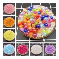 8mm 10mm 12mm round shape beads jewelry making acrylic beads multicolor loose bead jewelry diy accessory wholesale