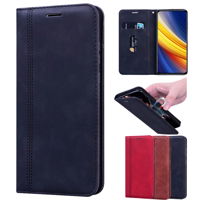 

Telefone Case For Xiaomi Pocophone Poco X3 Pro NFC Poko Little X3 чехол Leather Flip Cover Wallet Housing Funda Magnet Protector