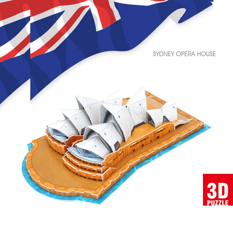Новый! 3D головоломка творческие игрушки Сиднейский оперный дом Бумажная модель