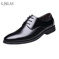 black brown dress shoes mens fashion elegant cheap lace up office leather shoe for men formal shoes vintage oxford shoes