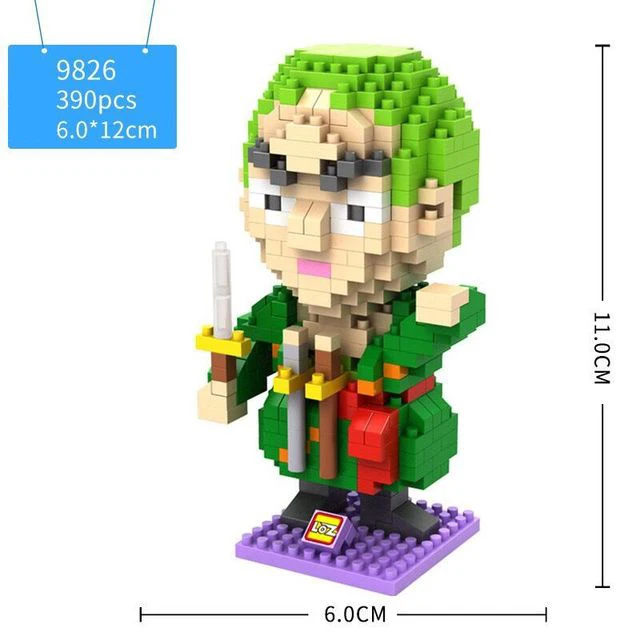 Лидер продаж японское аниме one piece micro diamond block Monkey D Luffy Zoro Usopp Sanji Chopper Фрэнки Брук