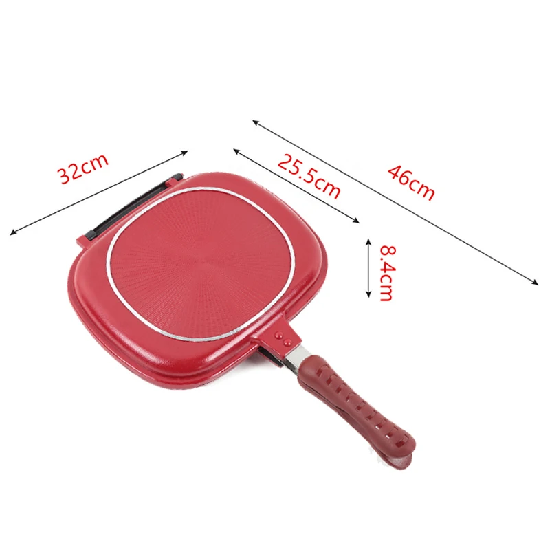 Двусторонняя сковорода с антипригарным стейк Сковорода для блинов посуда
