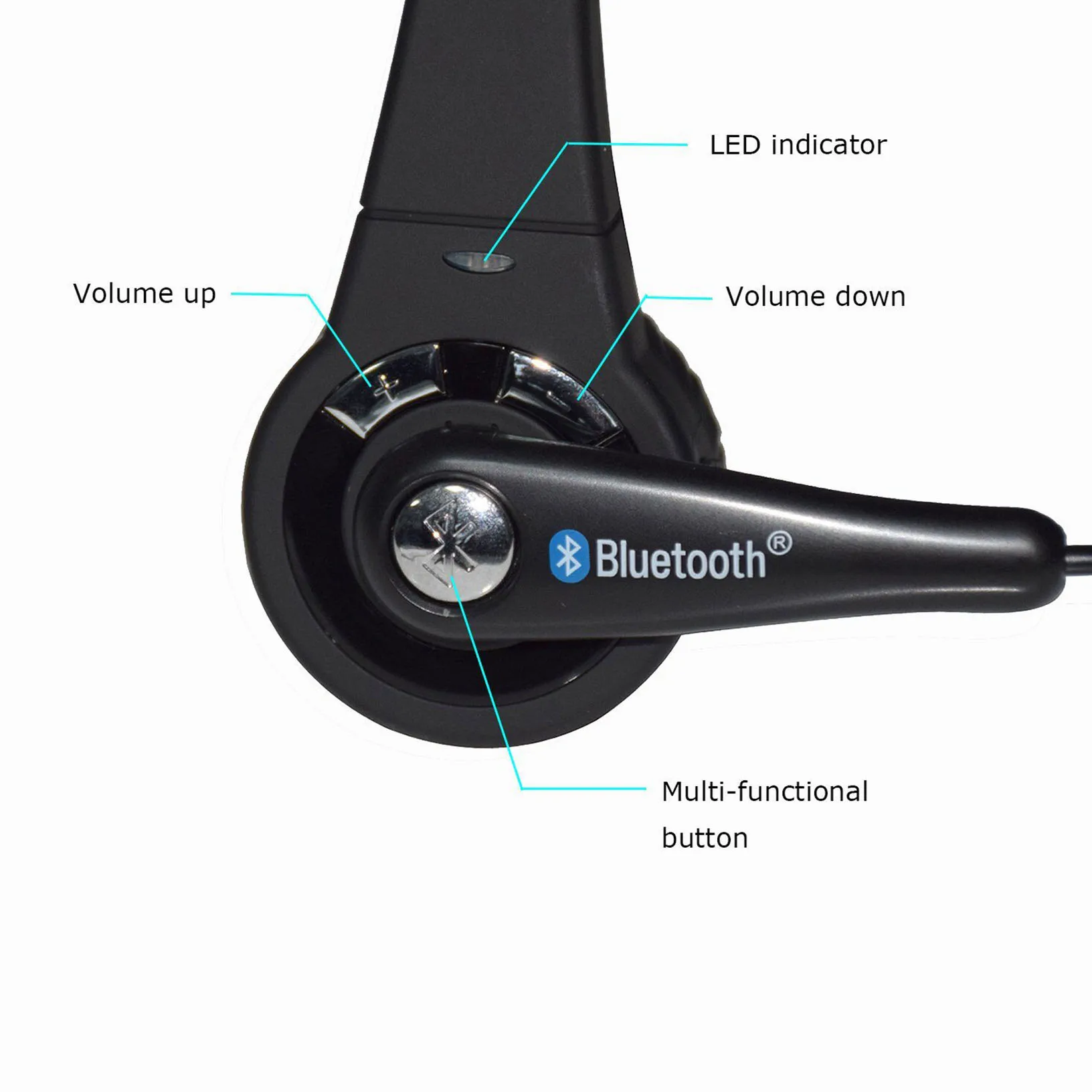 Беспроводная Bluetooth-гарнитура с шумоподавлением и микрофоном | Электроника