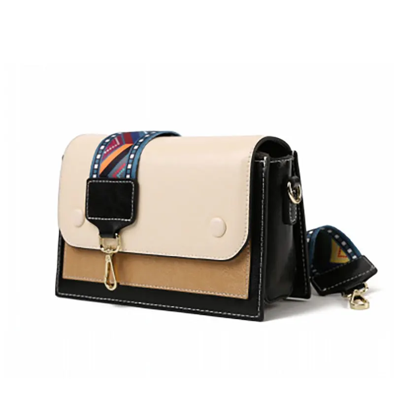 

Women Bag 2020 Second Floor Leather Splicing Personality Fashion Designer Luxury New Handbags Crossbody Messenger Shoulder Bags