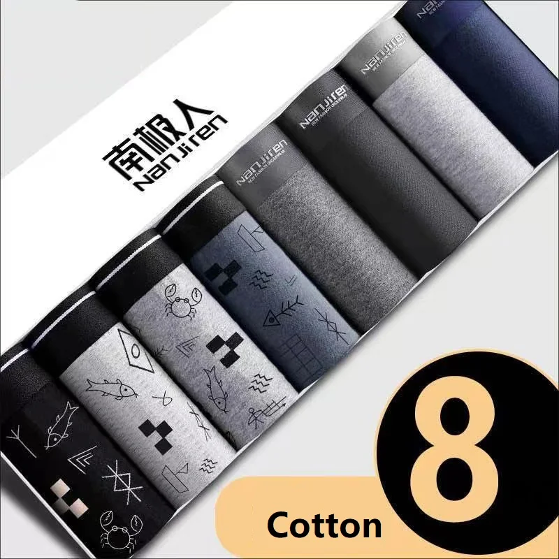 Men's Underwear Boxer Man Panties Cotton Boxers Breathable Sexy Male Boxer Underpants Comfortable U BoxerShorts Plus Size L-4XL